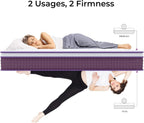 Spring-Loaded Hybrid Mattress 10 Inches helps relieve physical stress and promote deep sleep Pi-Mart