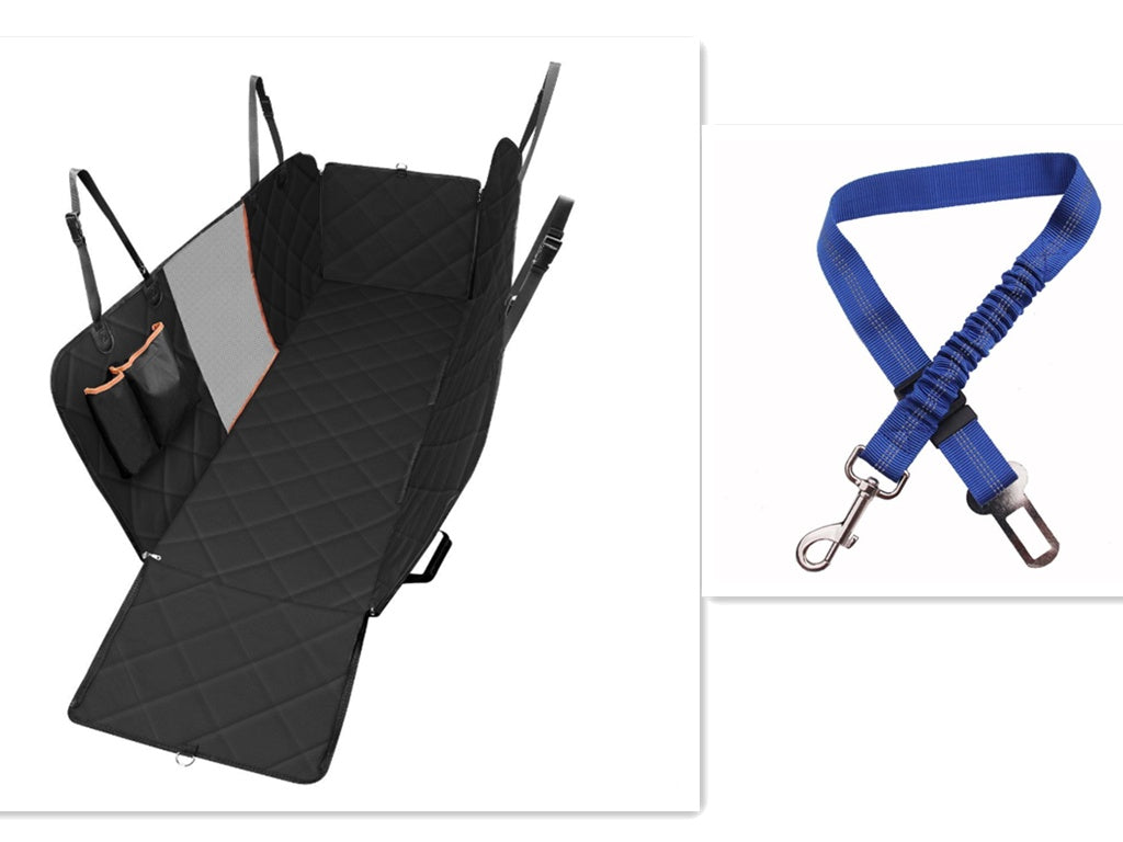 Dog Car Seat Cover View Mesh Pet Carrier Hammock Safety Protector Car Rear Back Seat Mat With Zipper And Pocket For Travel Pi-Mart