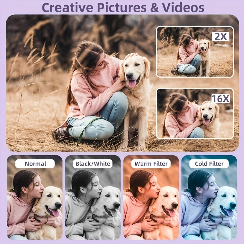 Digital Camera, 1080P FHD Camera 44MP Point And Shoot Digital Camera, 16X Zoom Compact Portable Point Shoot Camera Suitable For Thanksgiving Christmas And New Year Gifts Lootquake LLC
