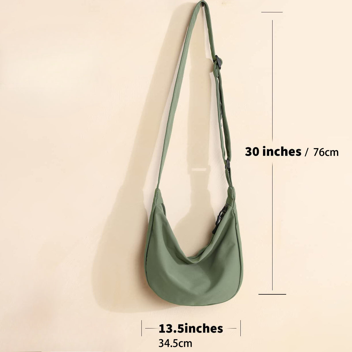 Small crossbody bag, versatile fashion cross body bag, commuter shoulder bag, nylon casual slouchy bag - SJB-DIAMOND ELITES