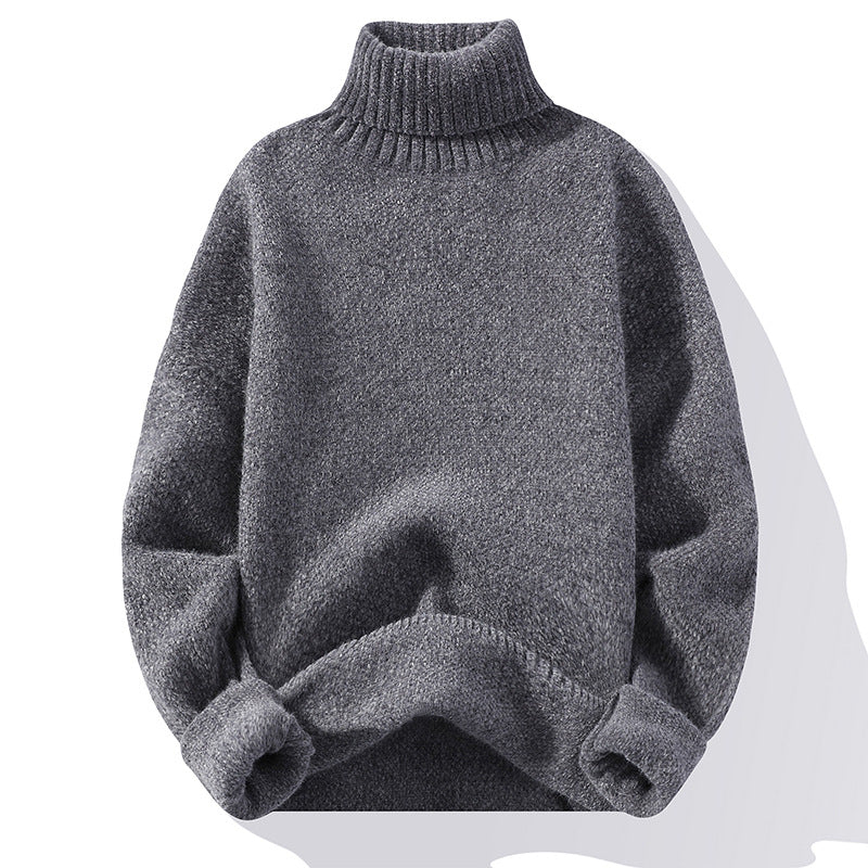 Sweater Soft Sweater Men's Slim-fit Thickened Pullover Bottoming Shirt Pi-Mart