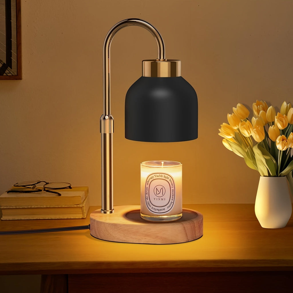 Adjustable Height Dimmable Candle Lamp Warmer With Timer Compatible With Large Jar Candles No Flame Scented Candle Wax Warmer With 2 Bulbs Mothers Day Gift Bedroom Home Decor Lootquake LLC