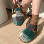 Women's Retro Plaid Cotton Slippers Pi-Mart