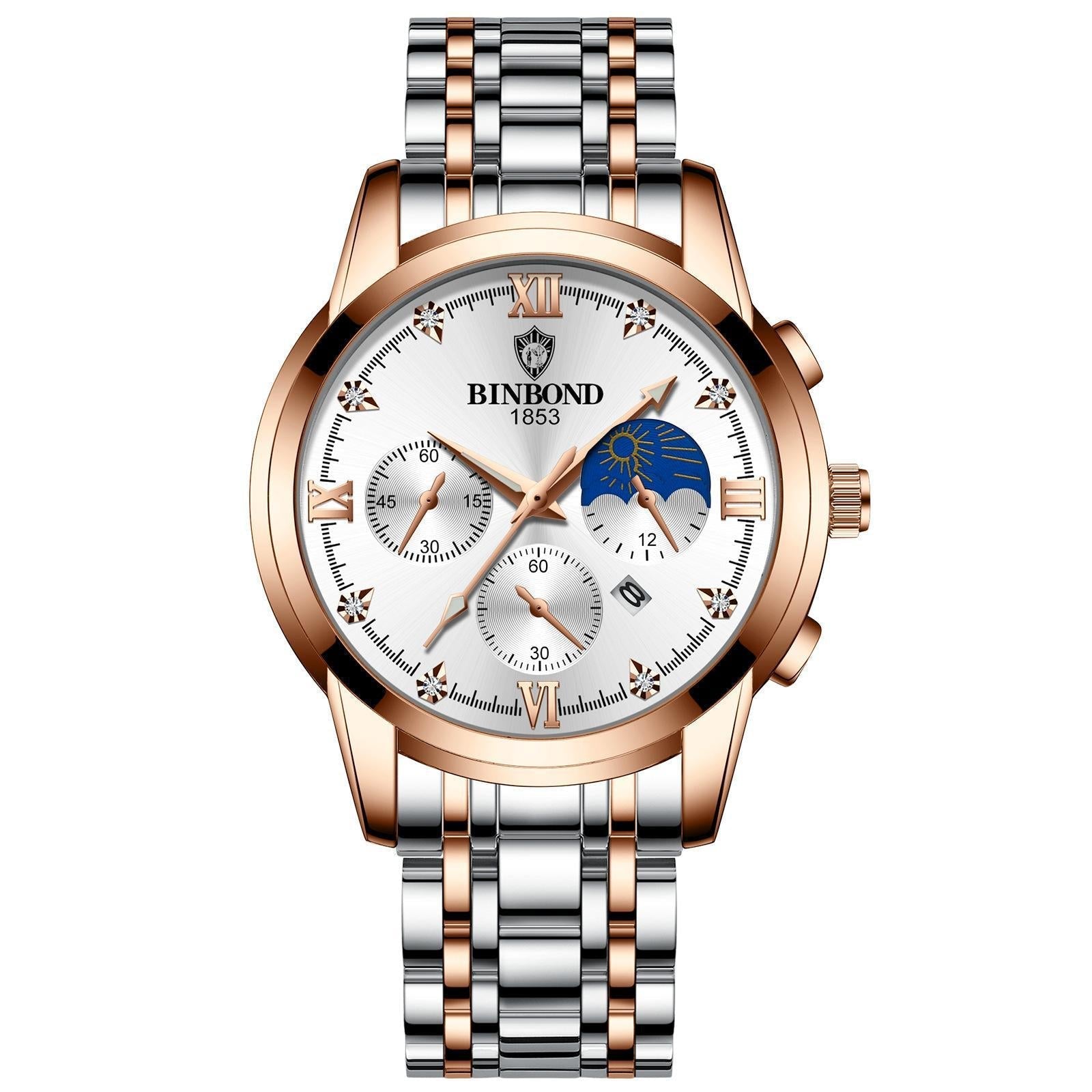 Waterproof Luminous Calendar Men's Fashion Genuine Leather Watch Pi-Mart