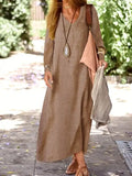 Women's V-neck Solid Color Fashionable Dress - SJB-DIAMOND ELITES