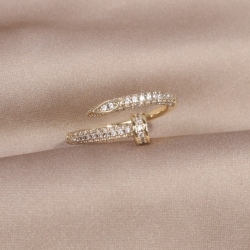 Classic Korean Style Copper Zircon Ring Pi-Mart