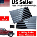 2PCS Metal USA Flag Sticker American Car Truck Decal Emblem Black Pi-Mart