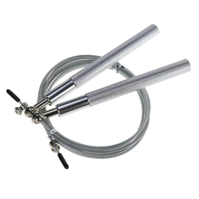 3m High Speed Aerobic Steel Wire Skipping Rope Aluminum Handle Steel Wire Jump Rope Ball Bearing Skipping Rope With Aluminium Alloy Handle And Ball Bearing Tangle-Free Exercise Rope For Fat Burning Exercises Training Fitness Stevvex