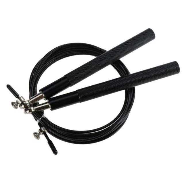 3m High Speed Aerobic Steel Wire Skipping Rope Aluminum Handle Steel Wire Jump Rope Ball Bearing Skipping Rope With Aluminium Alloy Handle And Ball Bearing Tangle-Free Exercise Rope For Fat Burning Exercises Training Fitness Stevvex