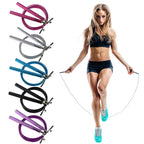 3m High Speed Aerobic Steel Wire Skipping Rope Aluminum Handle Steel Wire Jump Rope Ball Bearing Skipping Rope With Aluminium Alloy Handle And Ball Bearing Tangle-Free Exercise Rope For Fat Burning Exercises Training Fitness Stevvex