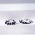3mm Black Moissanite Stud Earrings 925 Sterling Silver Certified Gift BandsCo Straps