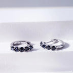 3mm Black Moissanite Stud Earrings 925 Sterling Silver Certified Gift BandsCo Straps
