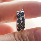 3mm Black Moissanite Stud Earrings 925 Sterling Silver Certified Gift BandsCo Straps