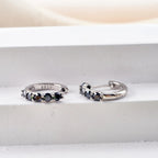 3mm Black Moissanite Stud Earrings 925 Sterling Silver Certified Gift BandsCo Straps