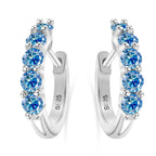 1ct D Color 3mm Moissanite Hoop Charm Earrings 925 Sterling Silver Women BandsCo Straps