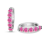 3mm Moissanite 10-Stone Stud Earrings 925 Sterling Silver For Women BandsCo Straps