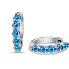 3mm Moissanite 10-Stone Stud Earrings 925 Sterling Silver For Women BandsCo Straps