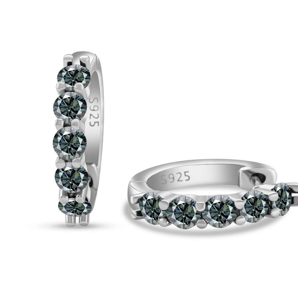 3mm Moissanite 10-Stone Stud Earrings 925 Sterling Silver For Women BandsCo Straps