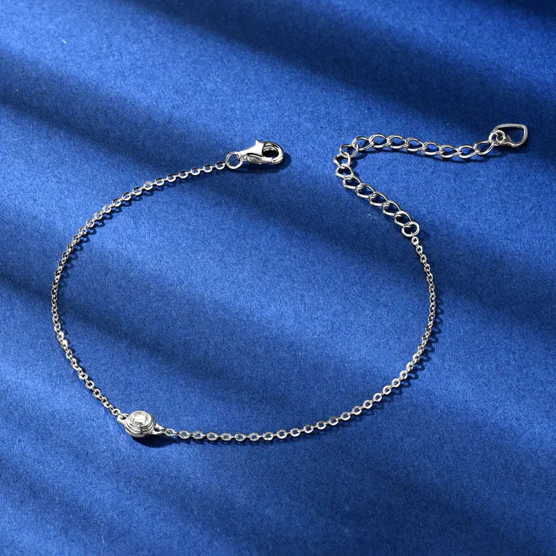 3mm Moissanite Jewelry Set 925 Sterling Silver Necklace Bracelet Stud Earrings BandsCo Straps