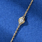 3mm Moissanite Jewelry Set 925 Sterling Silver Necklace Bracelet Stud Earrings BandsCo Straps
