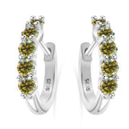 1ct D Color 3mm Moissanite Hoop Charm Earrings 925 Sterling Silver Women BandsCo Straps
