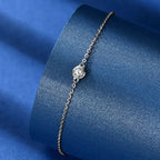 3mm Moissanite Jewelry Set 925 Sterling Silver Necklace Bracelet Stud Earrings BandsCo Straps