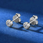 3mm Moissanite Jewelry Set 925 Sterling Silver Necklace Bracelet Stud Earrings BandsCo Straps