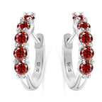1ct D Color 3mm Moissanite Hoop Charm Earrings 925 Sterling Silver Women BandsCo Straps