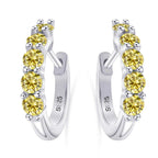1ct D Color 3mm Moissanite Hoop Charm Earrings 925 Sterling Silver Women BandsCo Straps