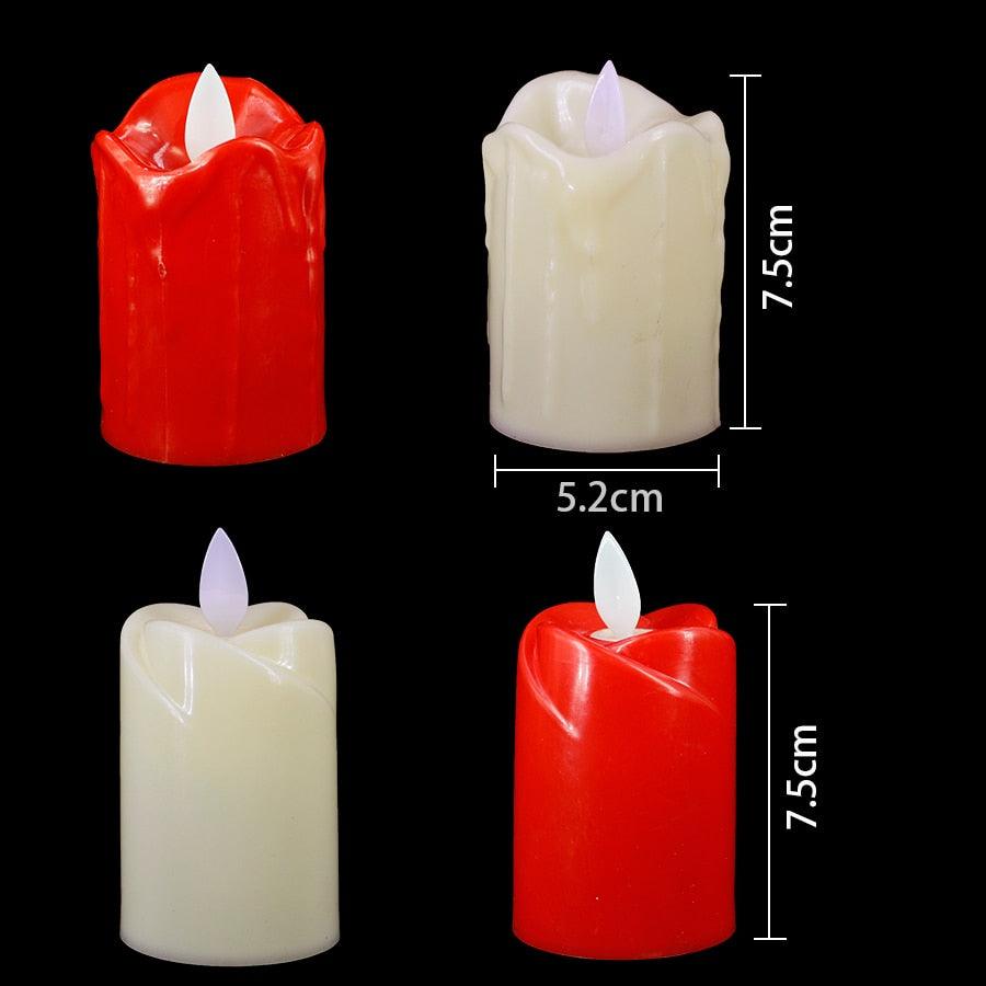 3pcs Led Flameless Candle Flameless Candles Led Candles Battery Operated Candles Plastic Simulated flame LED Birthday Candle Lights Christmas Wedding Party Home Decoration Stevvex