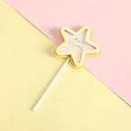 3PCS Love Happy Birthday Cake Toppers Star Cupcake Toppers Cake Decorations Glitter Star Cupcake Picks White Cloud Toothpicks for Baby Shower Stars Cupcake Topper Flags For Wedding Kids Birthday Party Supplies Cake Decoration Stevvex