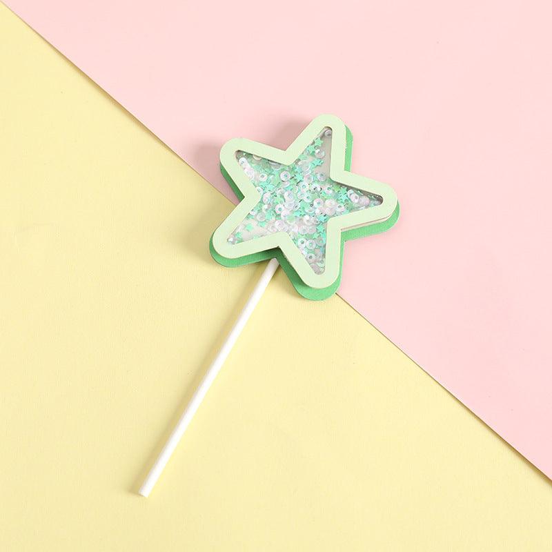 3PCS Love Happy Birthday Cake Toppers Star Cupcake Toppers Cake Decorations Glitter Star Cupcake Picks White Cloud Toothpicks for Baby Shower Stars Cupcake Topper Flags For Wedding Kids Birthday Party Supplies Cake Decoration Stevvex