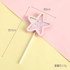 3PCS Love Happy Birthday Cake Toppers Star Cupcake Toppers Cake Decorations Glitter Star Cupcake Picks White Cloud Toothpicks for Baby Shower Stars Cupcake Topper Flags For Wedding Kids Birthday Party Supplies Cake Decoration Stevvex
