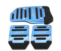 3Pcs/Set Universal Aluminum Manual Transmission Non-Slip Car Pedal Cover Set Kit Pedals Red Blue Silver Car Vehicle Sports Accelerator Brake No Drill Non-Slip Performance Car Rest Pedal Brake Auto Sports Gas Fuel Petrol Clutch Brake Pad Auto Accessories Stevvex