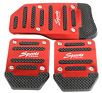 3Pcs/Set Universal Aluminum Manual Transmission Non-Slip Car Pedal Cover Set Kit Pedals Red Blue Silver Car Vehicle Sports Accelerator Brake No Drill Non-Slip Performance Car Rest Pedal Brake Auto Sports Gas Fuel Petrol Clutch Brake Pad Auto Accessories Stevvex