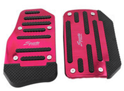 3Pcs/Set Universal Aluminum Manual Transmission Non-Slip Car Pedal Cover Set Kit Pedals Red Blue Silver Car Vehicle Sports Accelerator Brake No Drill Non-Slip Performance Car Rest Pedal Brake Auto Sports Gas Fuel Petrol Clutch Brake Pad Auto Accessories Stevvex