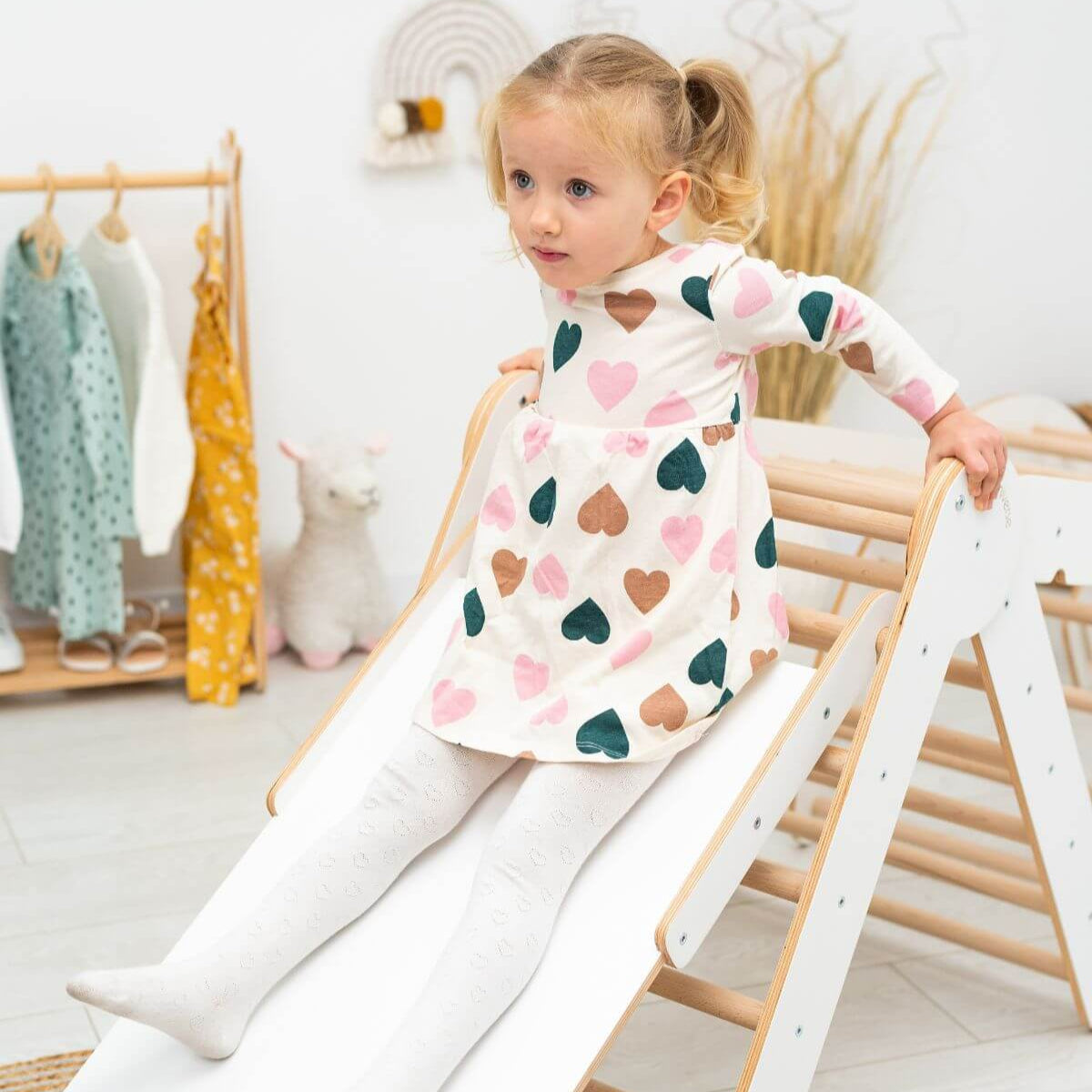 3 in 1 Montessori Climbing Set: Pikler Triangle + Sliding Ramp + Ladder - SJB-DIAMOND ELITES