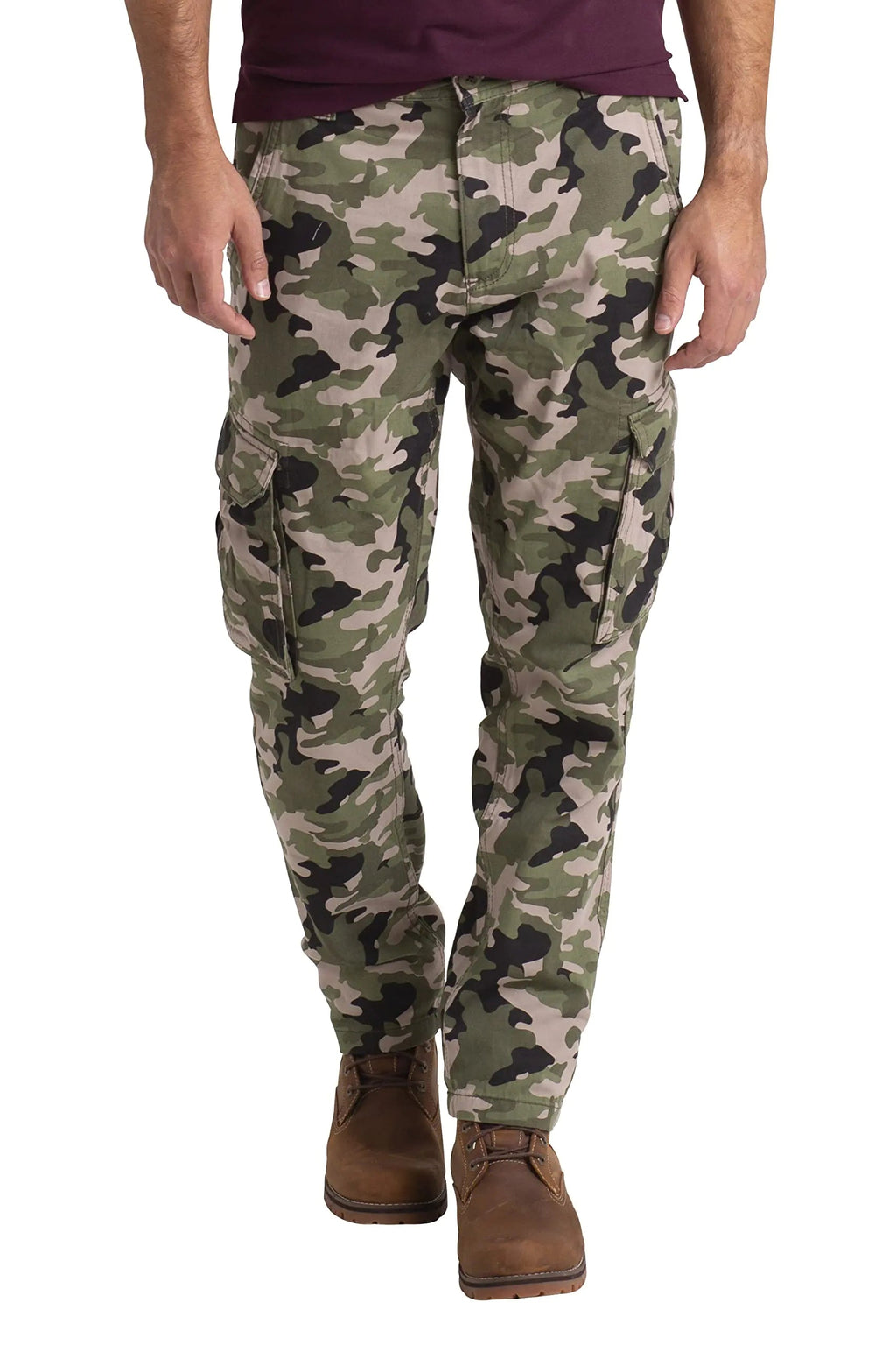 westAce Mens Army Cargo Pants Casual Regular Fit Camouflage Combat Cotton Multi Pocket Security Workwear Trousers Sizes 32W-44W (Olive Camo 38W x 30L) Lootquake LLC