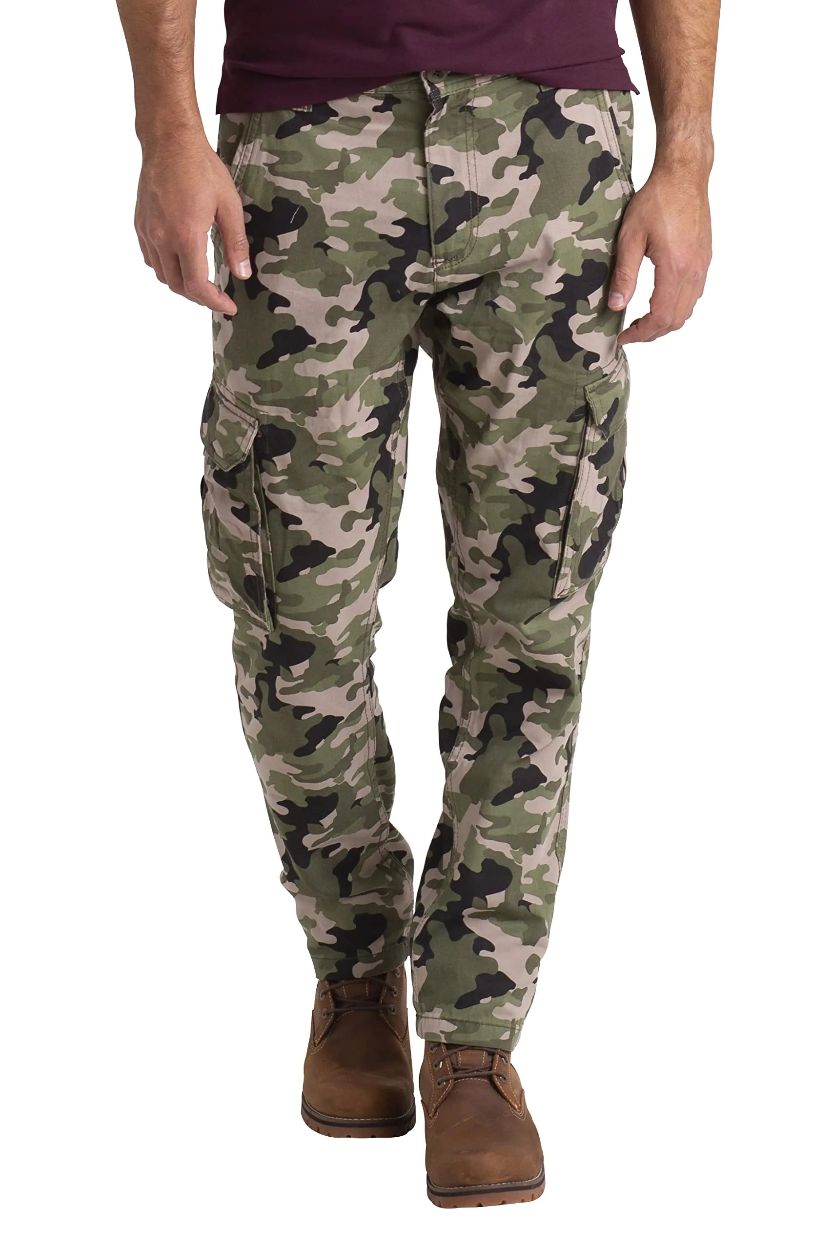 westAce Mens Army Cargo Pants Casual Regular Fit Camouflage Combat Cotton Multi Pocket Security Workwear Trousers Sizes 32W-44W (Olive Camo 38W x 30L) Lootquake LLC
