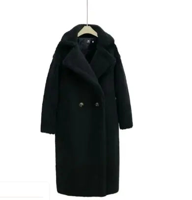 Long Winter Cashmere Lamb Winter Coat Pi-Mart