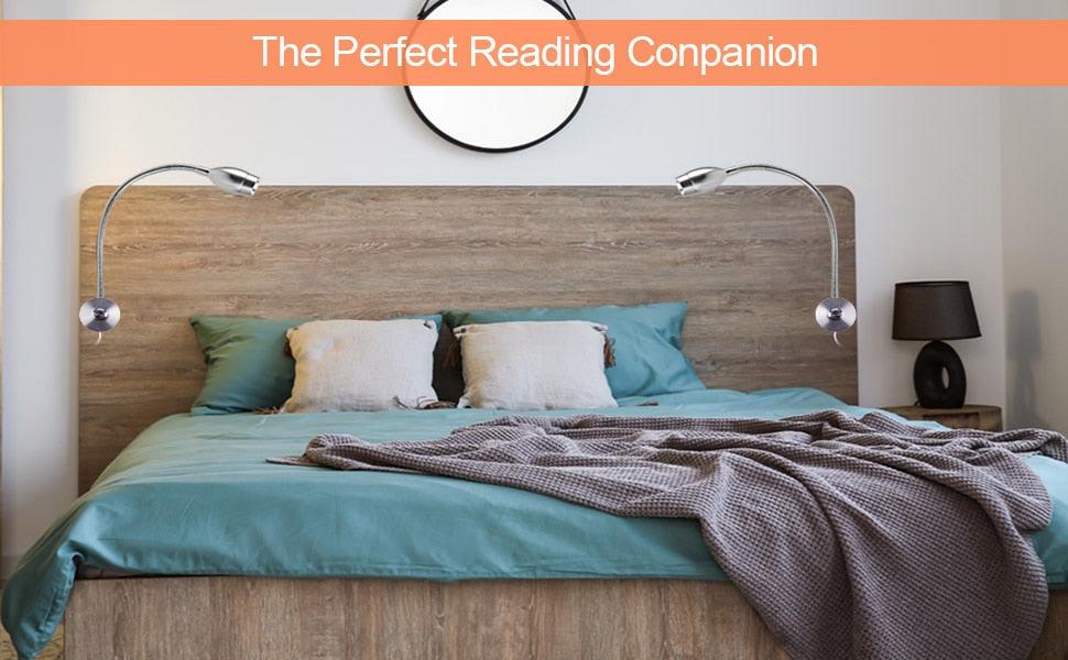3W Dimmable Wall Reading Lamp, LED Bed Reading Book Light, Wall Sconce Bedside Reading Study Lamp Decorative Table Lamp Cute Study Lamps for Bedroom Décor Stevvex