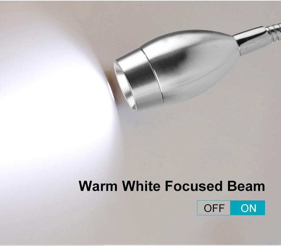 3W Dimmable Wall Reading Lamp, LED Bed Reading Book Light, Wall Sconce Bedside Reading Study Lamp Decorative Table Lamp Cute Study Lamps for Bedroom Décor Stevvex