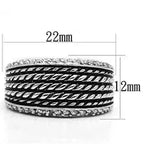 3W065 – Rhodium-Plated Brass Ring with AAA CZ Stone