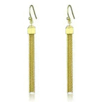 Gold Brass Crystal Earrings – Elegant & Lightweight – Femstylo