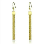 Gold Brass Crystal Earrings – Elegant & Lightweight – Femstylo