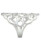 Modern Brass Ring - Rhodium Plated - Minimalist Band - No Gemstone