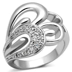 3W325 Rhodium Brass Ring – AAA Clear CZ Solitaire (Dainty Sparkle)