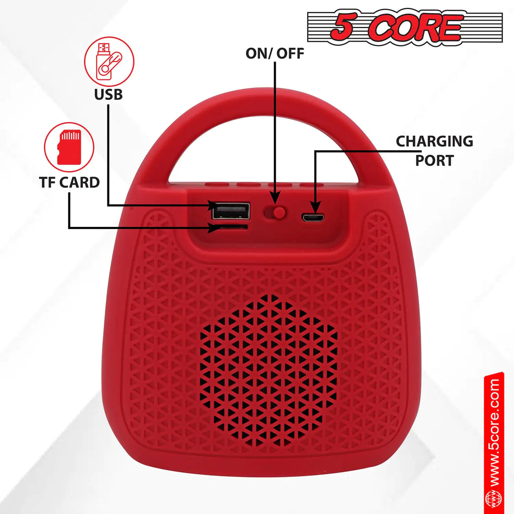 5 Core Outdoor Bluetooth Speaker Wireless Portable Waterproof for Patio Pool Party Pi-Mart