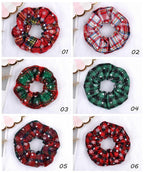 4.38 Inch Fashion Christmas Scrunchie Elastic New Handmade Head Bands Hair Rope Ponytail Holder Headdress Ponytail Holder Accessories for Women Stevvex