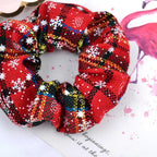 4.38 Inch Fashion Christmas Scrunchie Elastic New Handmade Head Bands Hair Rope Ponytail Holder Headdress Ponytail Holder Accessories for Women Stevvex